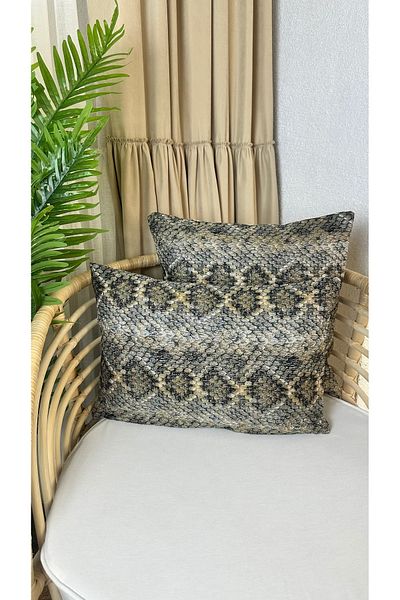 Decamor home Green Black Beige Living Room Throw Pillow Cover