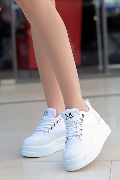 kajal ayakkabı Ленени маратонки с висока подметка FRM 017