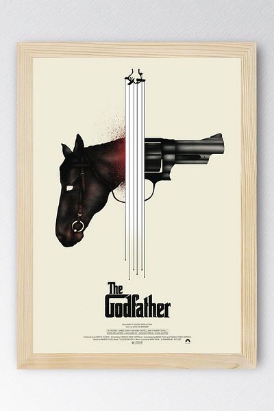 Saturn The Godfather Framed Painting - the Godfather Movie Poster Painting
