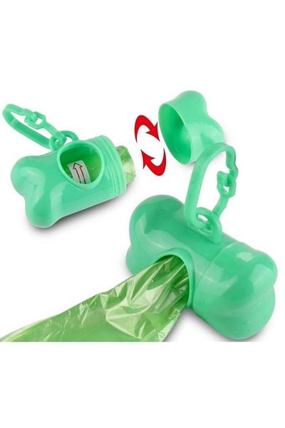 jetfast 2Pcs and 2Rolls Cat Dog Poop Bags Poop Bags Pet Excrement Bags Carrying Bag