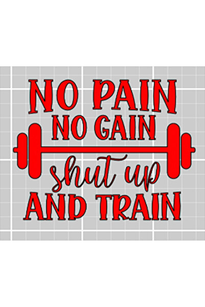 Matris No Pain No Gain  and Train Home Mirror Gym Gym Sticker - It Is Just a Sticker Ad