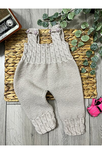 Handmade Kiz Bebek El Örgüsü Salopet Tulum