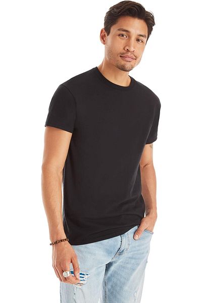 HANES T-Shirt Crew Red La Mens Hanes 2165BG-2Pcs Multicolor