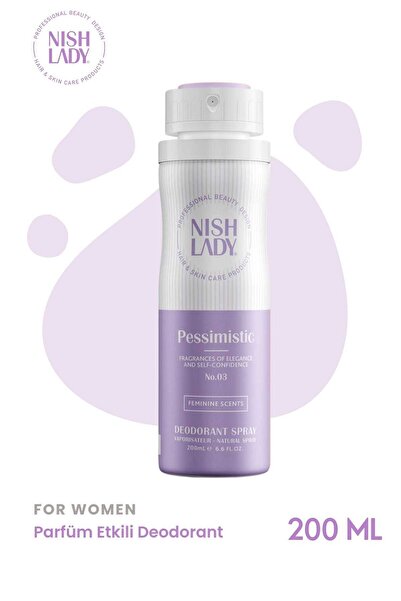 NISHLADY Kadın Sprey Deodorant 21 Saat Etkili Koruma - Pessimistic - 200 ml
