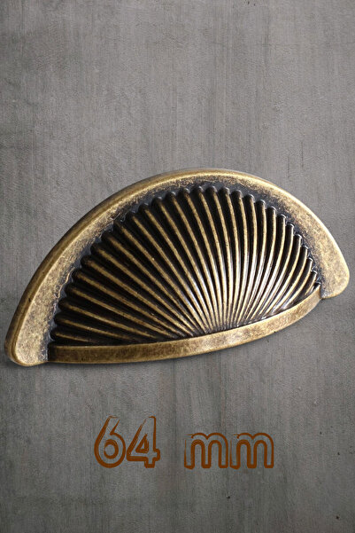 NZB Düğme Eskitme Antik Sarı Mobilya Mutfak Dolap Kulpu Kulbu Kulpları 64 mm