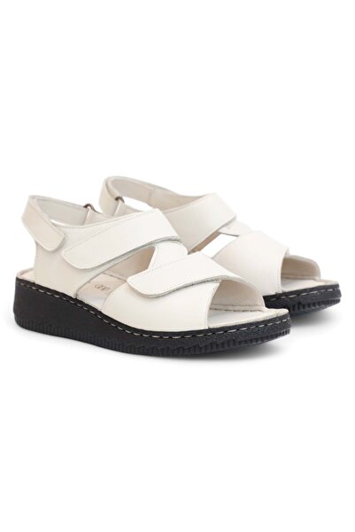 Konfores 2123 Sandale de damă cu talpă flexibilă ultra ușoară din piele natur...