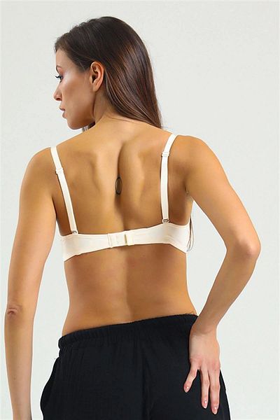 Magic Form 2169 Model Ecru Bra - Plain Fabric and Sponge Detail