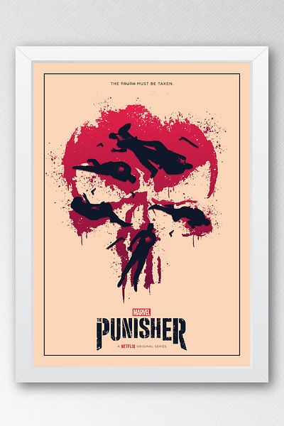 Saturn Tabloul cu rame The Punisher - Poster de desene animate Marvel