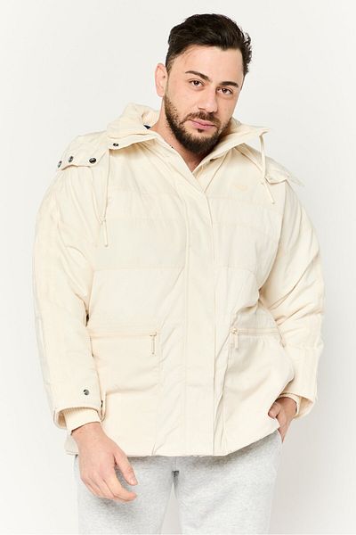 adidas Men Sportswear Fit Long Sleeve Outdoor Parka Jacket, Off White