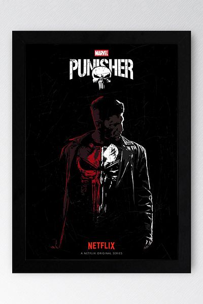 Saturn The Punisher Framed Painting - Marvel Tv Poster Painting