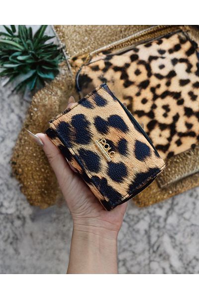 KY Women's Leopard Draft K Snot Card Holder with Zipper