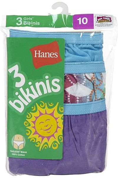 HANES بيكيني/ملابس داخلية نسائية من هانز 1320AS - 3 قطع - متعدد الألوان
