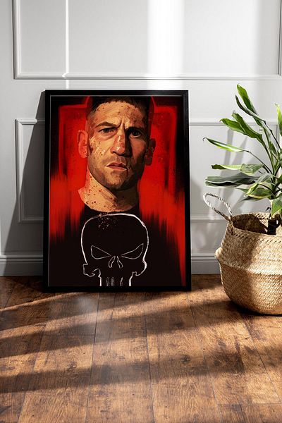 Saturn Tabloul cu rame The Punisher - Poster de desene animate Marvel
