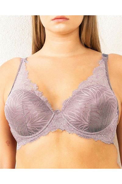Magic Form 3685 Sutien subțire din dantelă din burete pentru femei-zinc