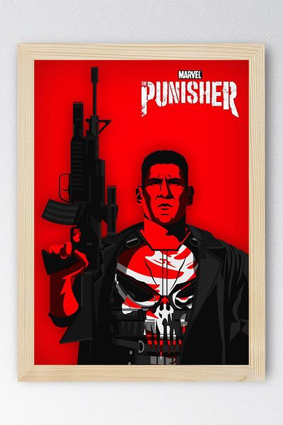 Saturn Tabloul cu rame The Punisher - Poster de desene animate Marvel