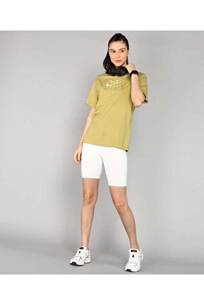 Nike Sportswear Air Graphic Short-Sleeve Boyfriend Yeşil Kadın T-shirt