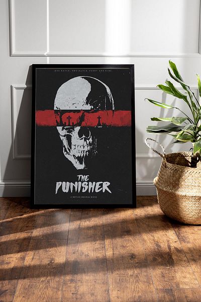 Saturn Tabloul cu rame The Punisher - Poster de desene animate Marvel