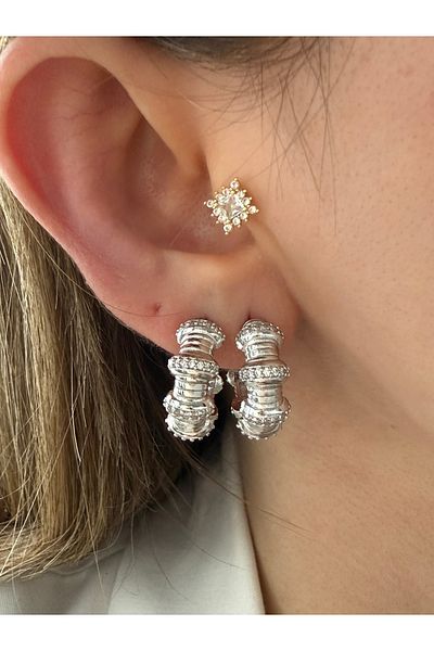 Pinery Jewels Vip Series - Women's Mini Size Knuckle Stone Earrings Pair