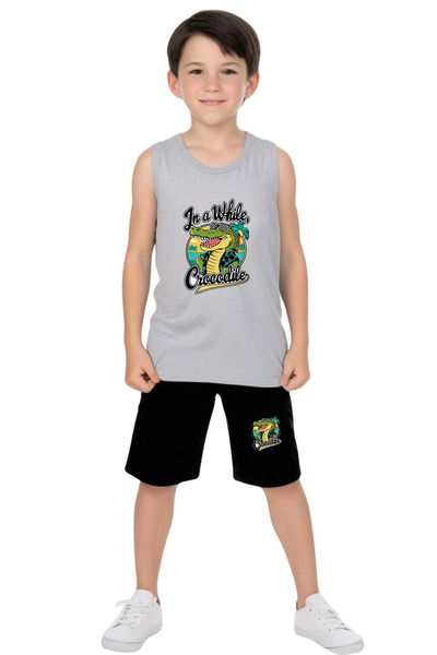 FYK COLLECTİON Через деякий час Крокодил Принт Хлопчачий Майка з бретельками ...