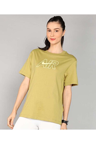 Nike Sportswear Air Graphic Short-Sleeve Boyfriend Yeşil Kadın T-shirt
