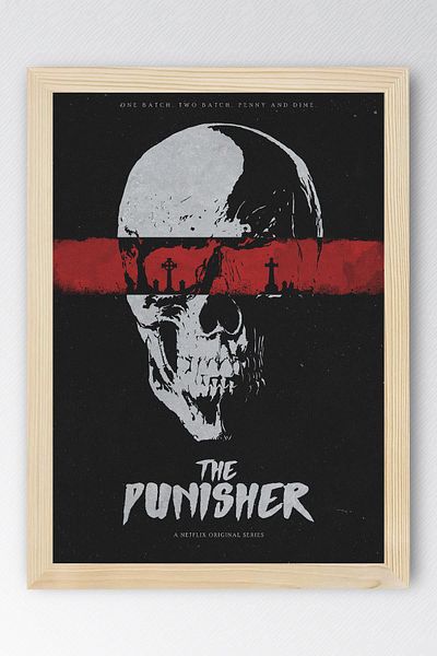 Saturn The Punisher Framed Painting - Marvel Tv Poster Painting