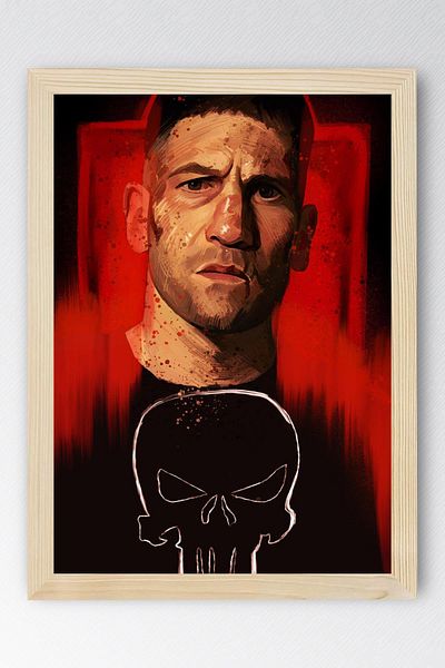 Saturn Tabloul cu rame The Punisher - Poster de desene animate Marvel