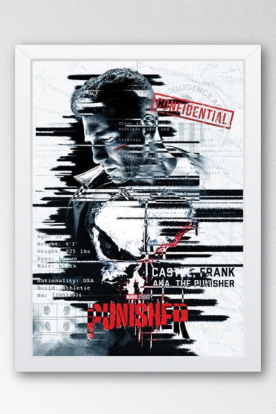 Saturn Tabloul cu rame The Punisher - Poster de desene animate Marvel