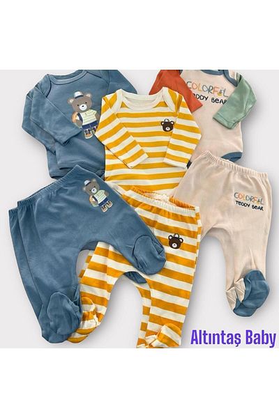 Necix's Goldstone Baby Teddy Bear for Baby Boy - Organic Body and Bottom Set