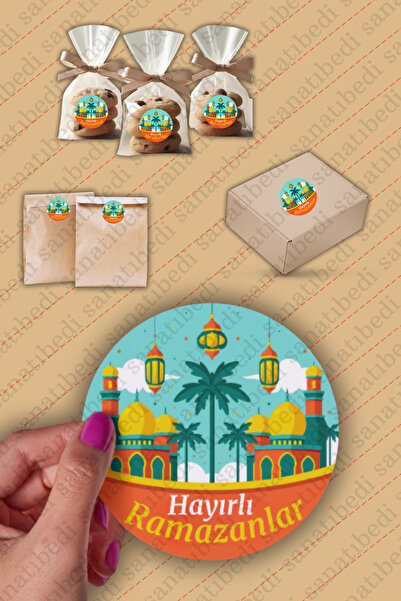 sanatıbedi 50 komada naljepnica sa temom srećnog Ramazana - Oznake za pakovan...