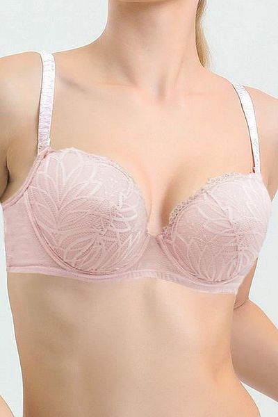 Magic Form 2685 Women's Supported Lace Bra-Powder