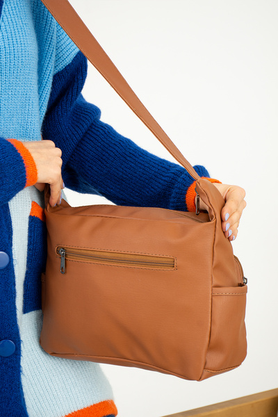 Kurtuluş Çanta Women's Bag Nine-Compartment Ladies Soft Leather Crossbody Bag