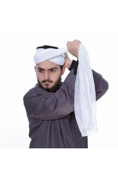 İkranur Sarık Kumaşı Beyaz % 100 Pamuk (43 * 300 CM)