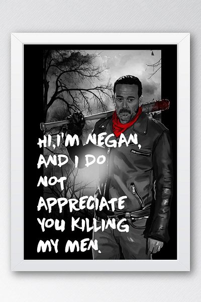 Saturn The Walking Dead Negan Pictură înrămată - Poster de televiziune