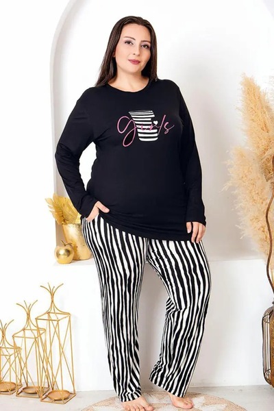 Viselya طقم بيجامة بمقاسات كبيرة