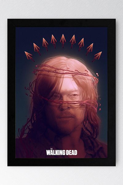 Saturn The Walking Dead Daryl Dixon Pictură înrămate - Poster de televiziune