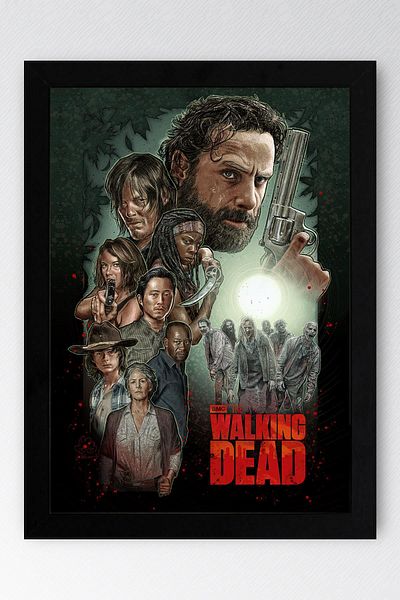 Saturn The Walking Dead Framed Painting - Tv Series Poster Painting