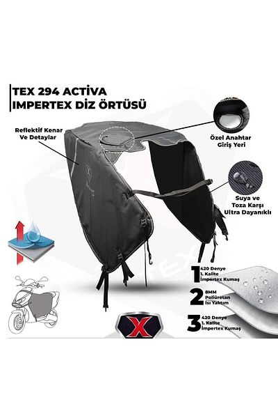 Tex Xbyc 294 Honda Activa S Imper Windbreaker Thick Fabric Motorcycle Knee Protection Cover