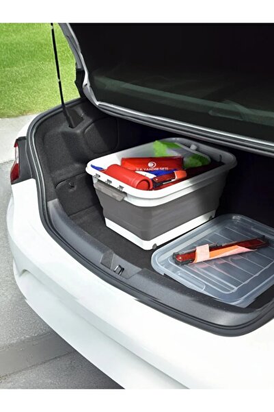 CocoVia Büyük Boy Kapaklı Katlanabilir-Tekerlekli Çok Amaçlı Organizer / Çamaşır-Oyuncak Sepeti/ ( 30 Litre)