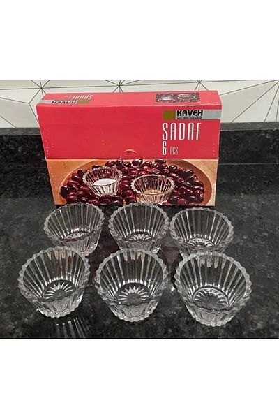 KAVEH Sadaf 12 Pieces Glass Turkish Delight Presentation Bowl