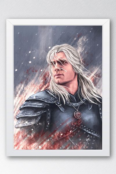Saturn The Witcher Geralt Pictură înrămată - Poster de televiziune