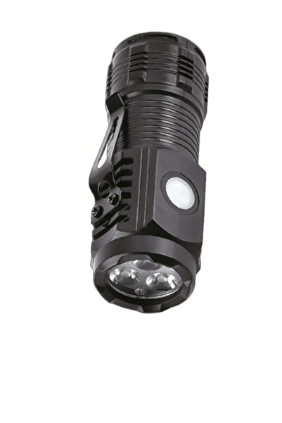 goldixpir mini 3 Led Flaşörlü SOS  Fonksiyonlu 500 Lumen Çok Orta Az Işık, Seviyeli Şarjlı Mini Kamp El Feneri