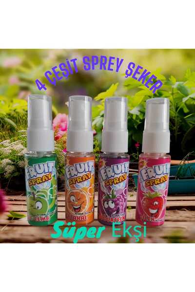 KEŞFETMELİSİN Sprey Meyve Suyu Sprey Şeker Süper Ekşi Çilek-portakal-böğürtle...