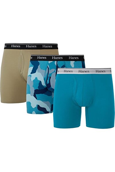 HANES بوكسر رجالي من Hanes TOGBB3 - 3 قطع، متعدد الألوان