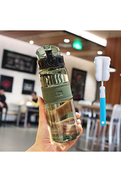 Choice زجاجة مياه رياضية خضراء 500 مل، قطعتان، زجاجة مياه بلاستيكية محمولة مق...