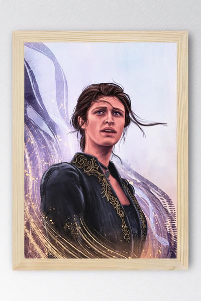 Saturn The Witcher Yennefer Framed Painting - Tv Series Poster Painting