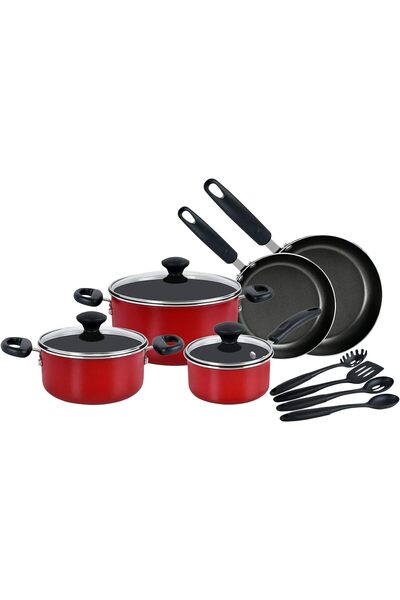 Generic Prestige Cookware Set of 12 Pieces, Red - PR20486, Aluminum, 24 cm
