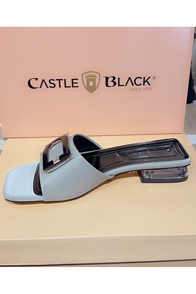 ARME CITY Castle & Black Ac35828 Short Heel Front Stone Comfortable Stylish Slippers