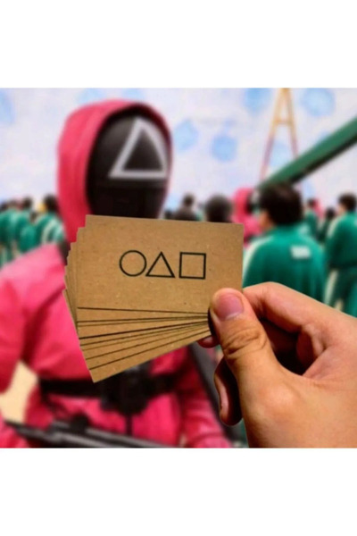 Metranya Squid Game Orijinal İş Kartı 25 Adet Kartvizit Squid Game 2 Kartvizit Squid Game Davet Kartı