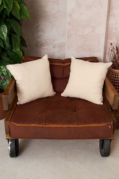 Ersperto 1 Plain-Embroidered Throw Pillow Cover 43X43Cm
