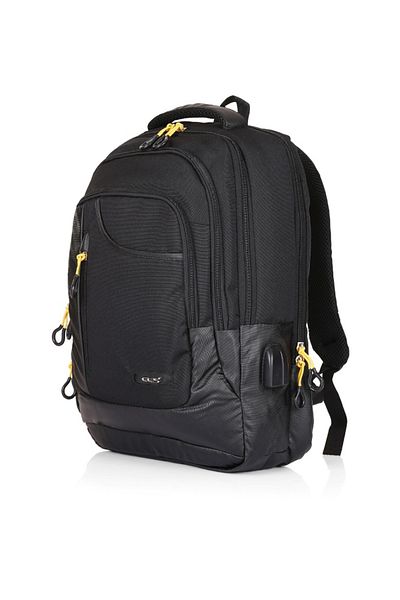 ÇÇS 51319 Black Backpack with USB Port